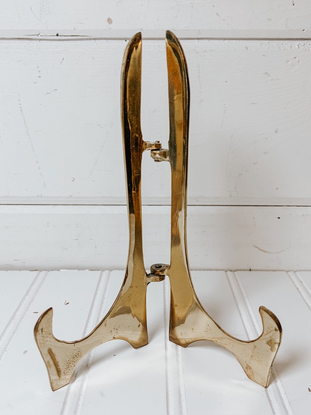 Vintage Folding Brass Easel Photo or Art Stand